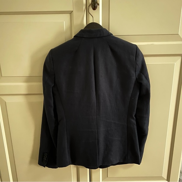 J Crew Linen Navy Blazer - Picture 3 of 9